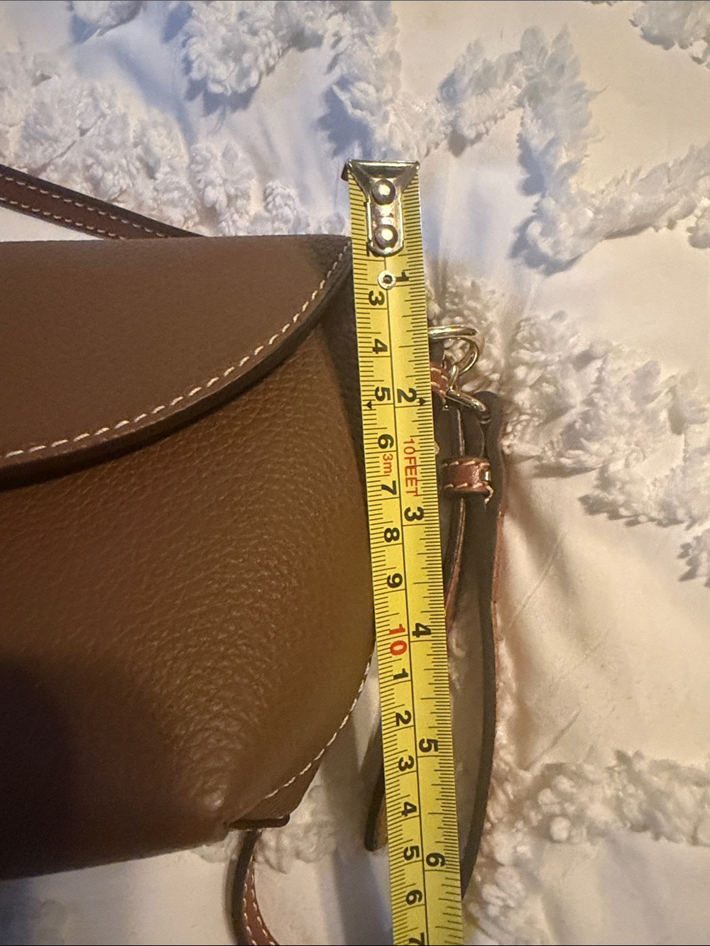 Dooney & Bourke Tan/Brown Pebbled Leather Crossbody with Credit Card Wallet - Picture 10 of 16